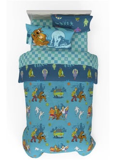 Franco Franco Scooby Doo Bedding 5 Piece Super Soft Reversible Comforter and Sheet Set with Sham, Twin  - Image 1