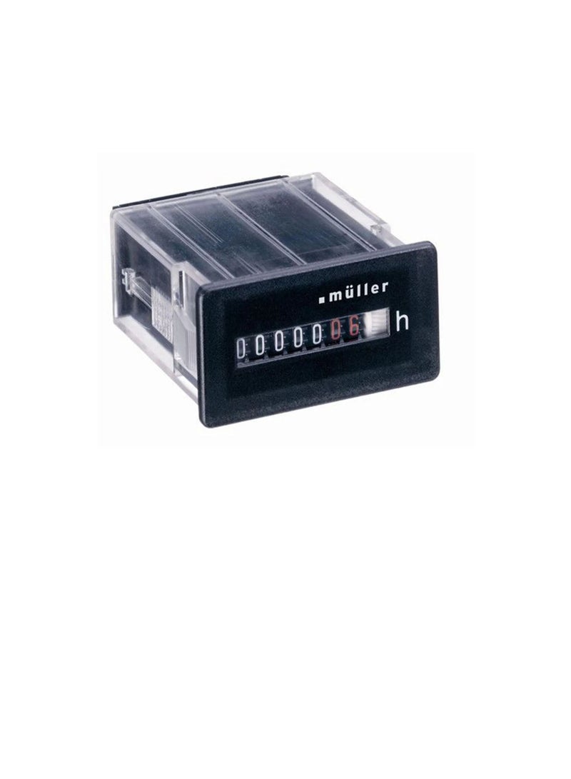 Muller Time Counter Analog Panel Mounted 99,999h 50x25mm BW30.18 - Image 1
