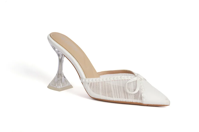 Ladies  Slip-On Mules in mesh