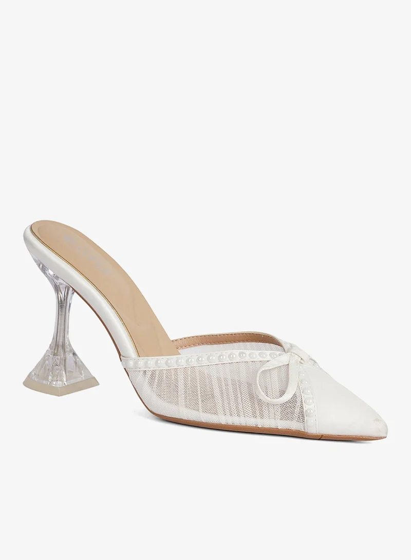 Cuple Ladies  Slip-On Mules in mesh
