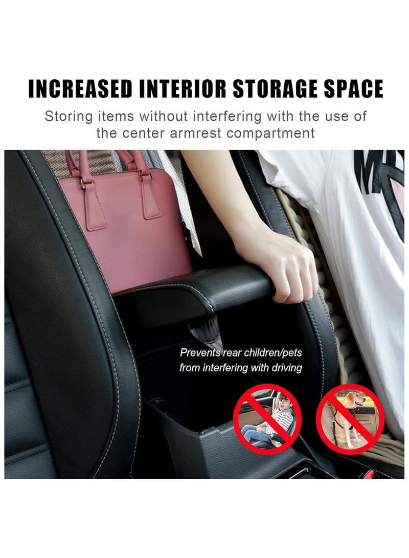 Soofam Car Handbag Holder, Net Pocket Handbag Organizer, Front Seat Storage Car Purse Holder, Driver Storage Pouch Bag Barrier for Car Front Backseat Pet Kids Phone Cup Tissue - Image 5