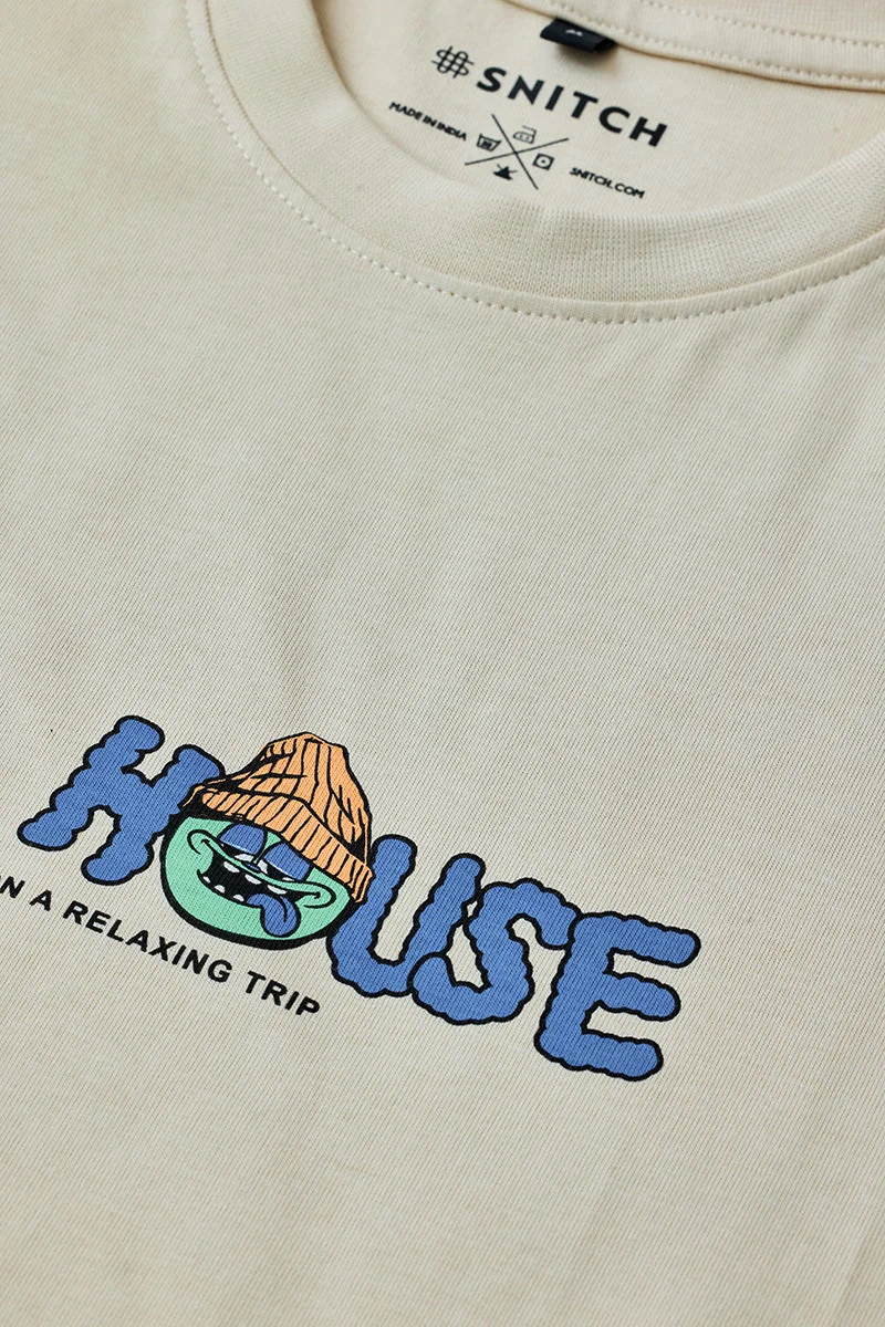 Snitch  Acid House Oversized 100% Cotton T-Shirt for Men | Best Price UAE