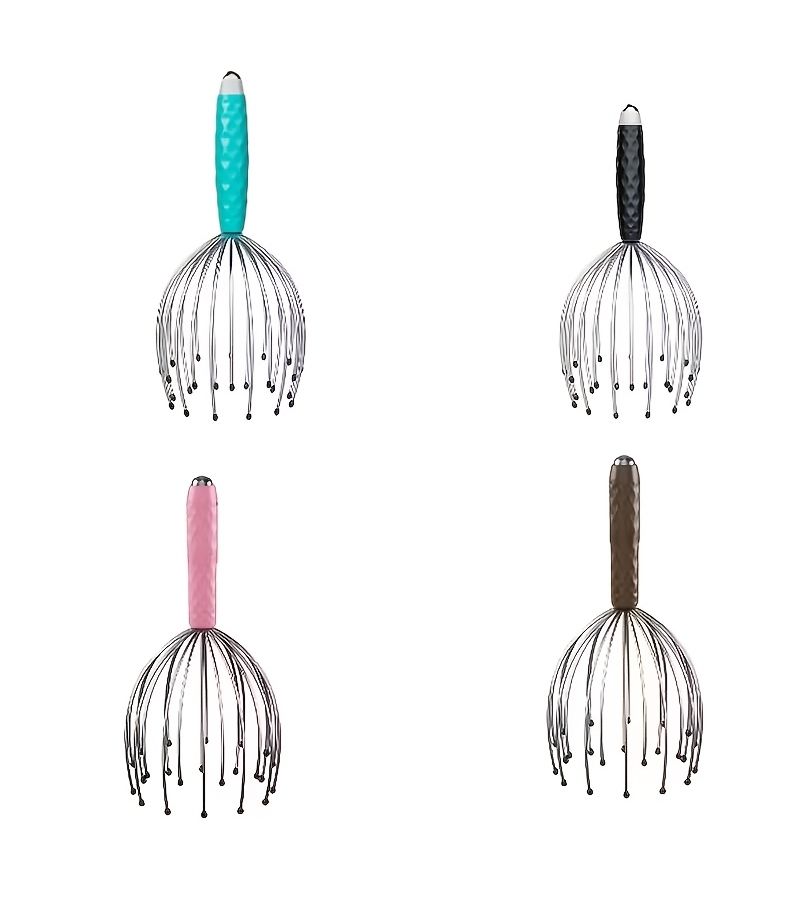 Coffee Brown 16 Claw Massager 360 Degree Dual Ball Ends Imitates Hand Kneading Handle Grip Portable Design Octopus Head Massager For Deep Relaxation Essential Office Home Use Perfect Christmas Gift - Image 1