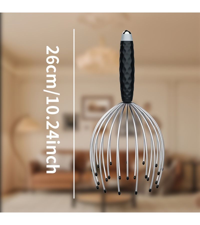 Coffee Brown 16 Claw Massager 360 Degree Dual Ball Ends Imitates Hand Kneading Handle Grip Portable Design Octopus Head Massager For Deep Relaxation Essential Office Home Use Perfect Christmas Gift - Image 2