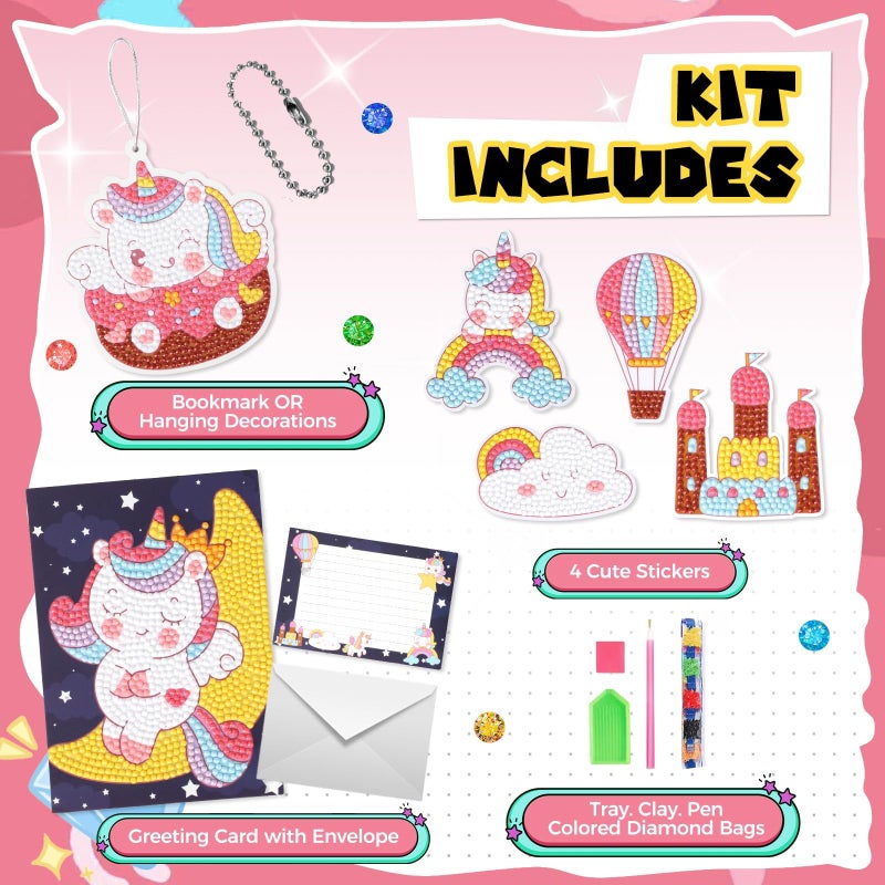 Zikra Diamond Art Painting Stickers Kits for Kids â5D Gem Art Craft Set for Boys & Girls Ages 4-12 Fun Anime Stickers for Beginners Perfect Arts & Crafts Gift - Image 4