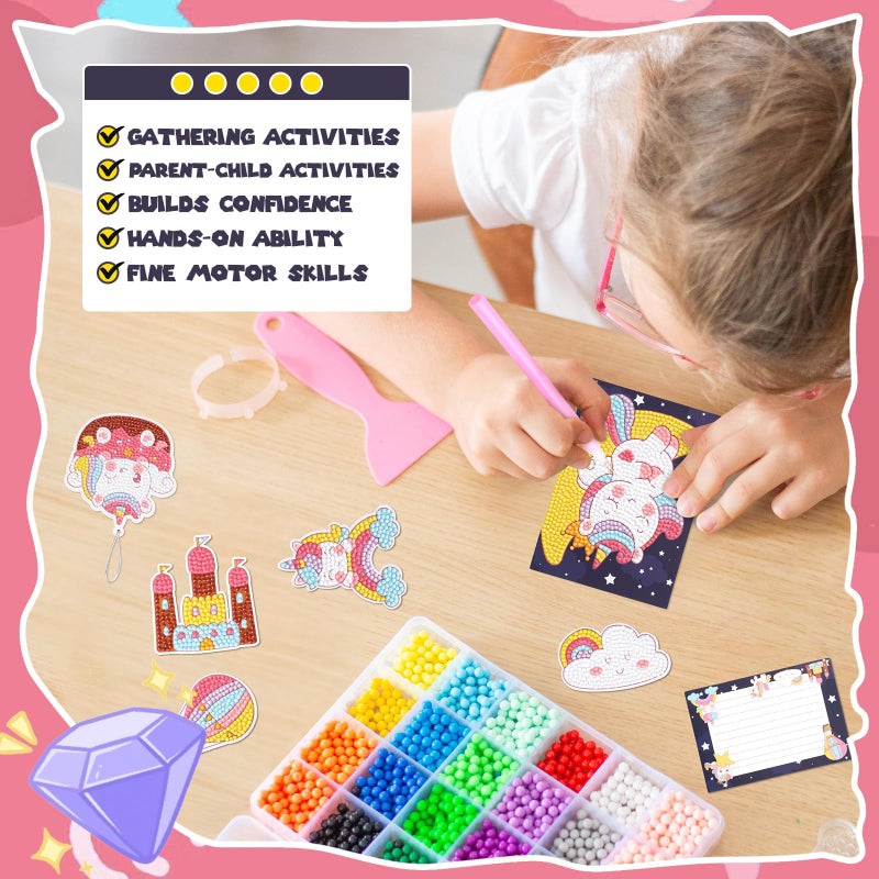 Zikra Diamond Art Painting Stickers Kits for Kids â5D Gem Art Craft Set for Boys & Girls Ages 4-12 Fun Anime Stickers for Beginners Perfect Arts & Crafts Gift - Image 2