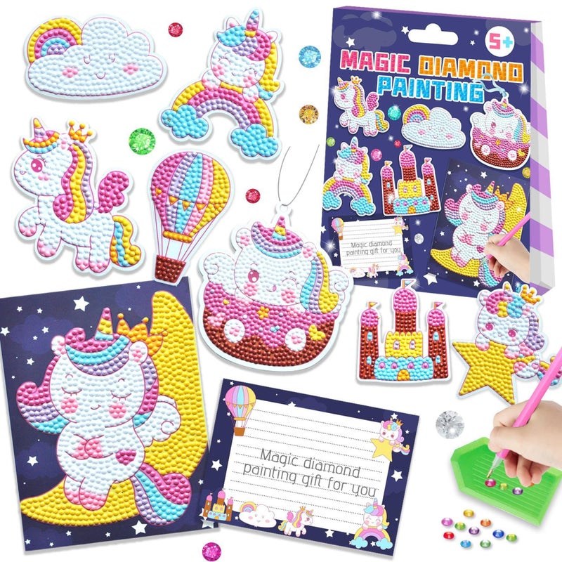 Zikra Diamond Art Painting Stickers Kits for Kids â5D Gem Art Craft Set for Boys & Girls Ages 4-12 Fun Anime Stickers for Beginners Perfect Arts & Crafts Gift - Image 1