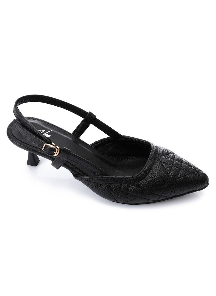 Mr.joe Mr Joe Black Slingback Kitten Heels – Elegant & Comfortable for Any Occasion - 3020  - Image 1