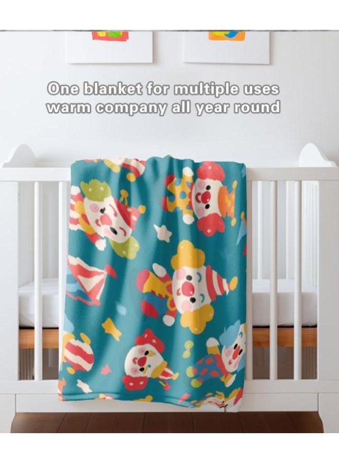 Baby and children's cartoon flannel thin blanket (warm and comfortable, suitable for sleep, game use) 70cm*100cm