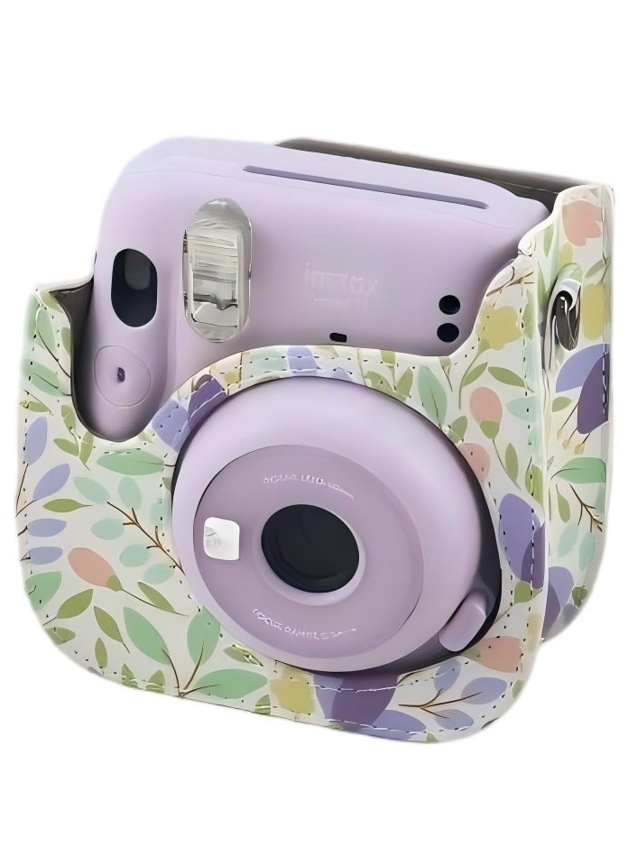 Fujifilm Instax Mini 12/11/9/8 Camera Case, Cute PU Leather Camera Bag with Adjustable Shoulder Strap (Forest Green), Girls' Camera Bag - Image 4