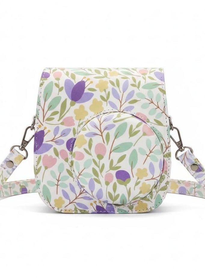 Fujifilm Instax Mini 12/11/9/8 Camera Case, Cute PU Leather Camera Bag with Adjustable Shoulder Strap (Forest Green), Girls' Camera Bag - Image 1