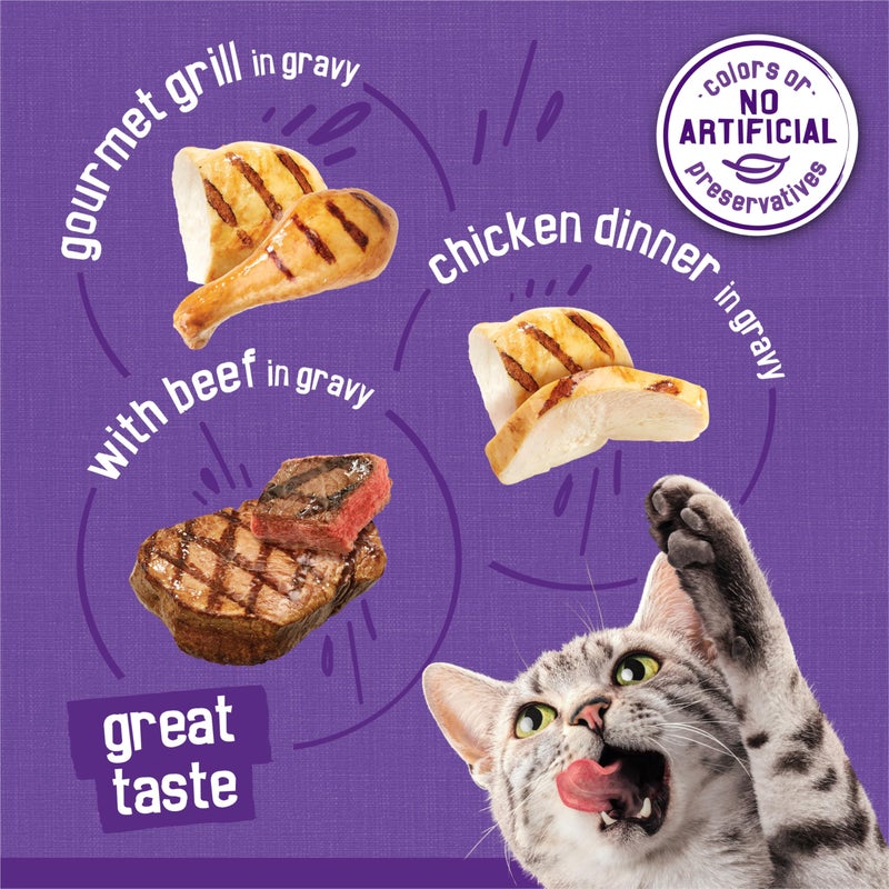 Friskies Purina Friskies Gravy Wet Cat Food Variety Pack, Meaty Bits - (Pack of 24) 5.5 oz. Cans - Image 5