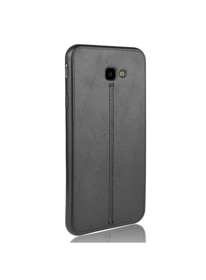 اس-توب جراب لهاتف Galaxy J4 Plus مقاوم للصدمات بنمط جلد البقر المخيط من البولي كربونات + البولي يوريثان الحراري + جراب TPU - Image 3