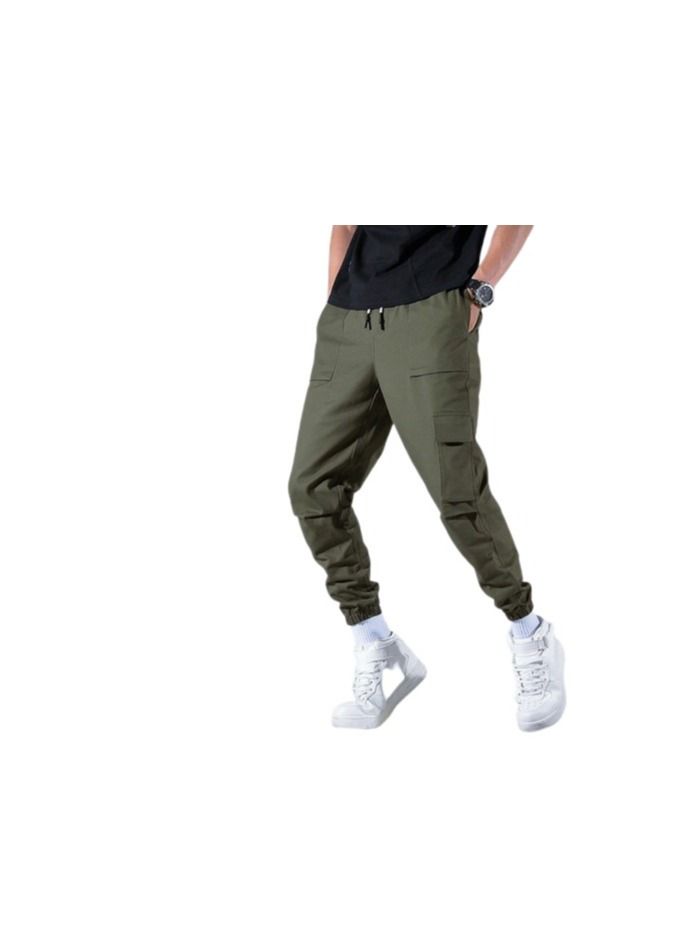 Boys' olive-colored trousers 