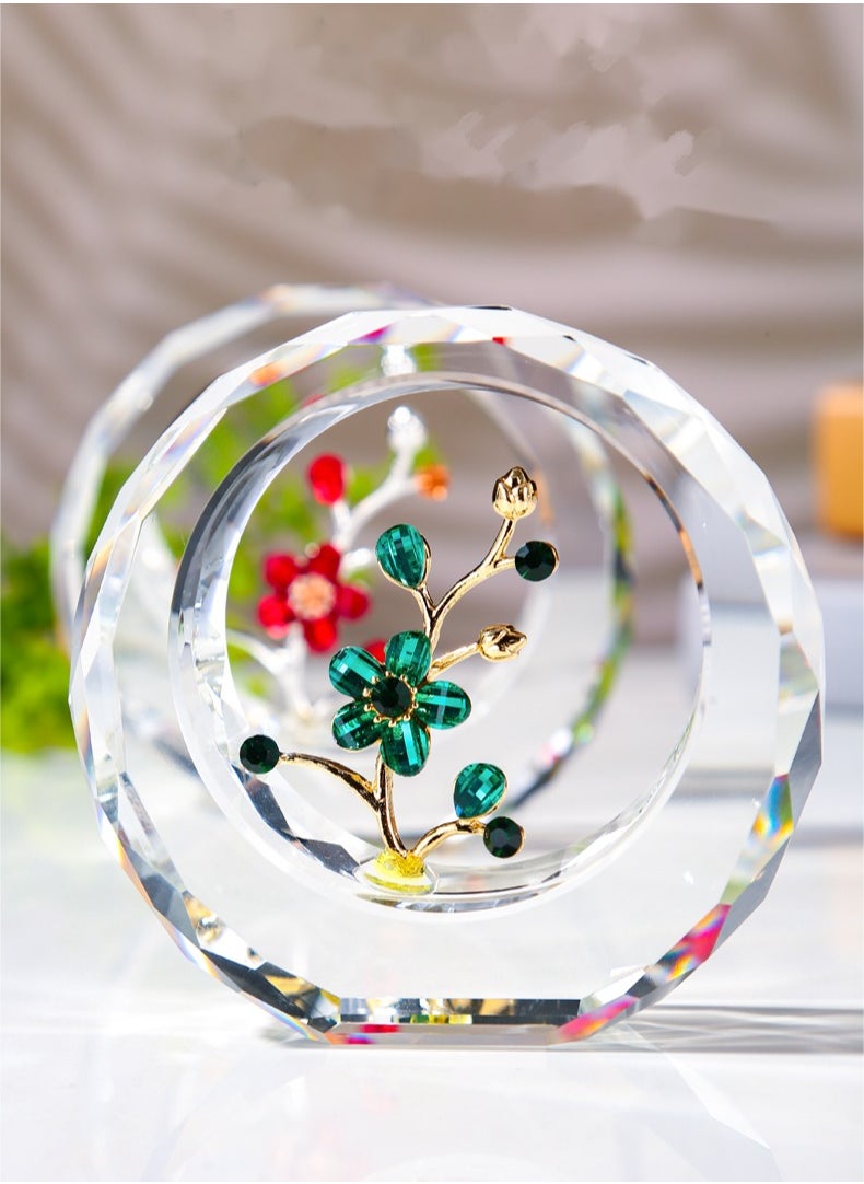 RARELY Crystal Products Plum Home Decoration Gifts (Green) Dresser Table Ornaments To Give Mom Sisters And Friends The Best Gift  - Image 1
