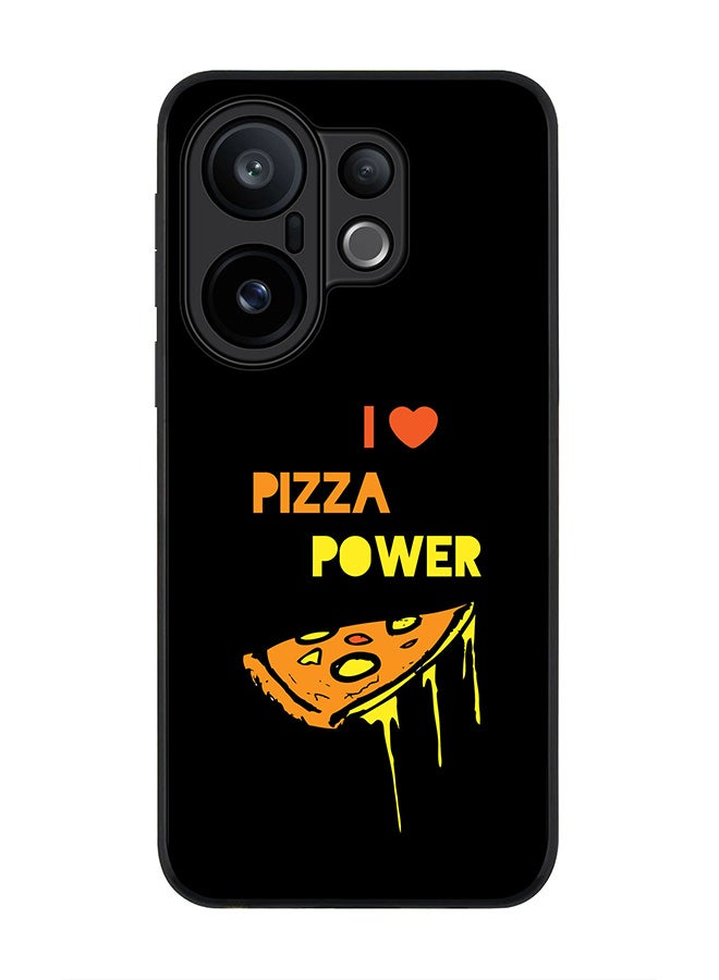 Stylizedd For vivo X200 FE / S30 Pro mini Case,Slim fit Camera Protection, Shockproof Thin Phone cover  - I Love Pizza (Black)