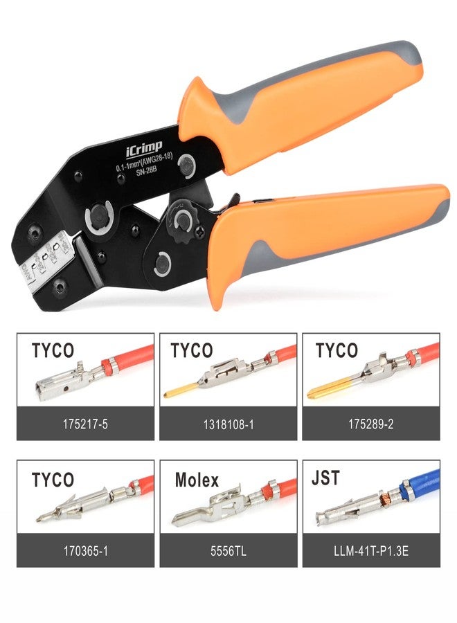 IWISS iCrimp SN-28B Dupont Crimping Tool for 3.96mm, 2.54mm, 2.5mm Pitch Dupont, JST XH VH Connectors, AWG 18 to 28 - Image 3