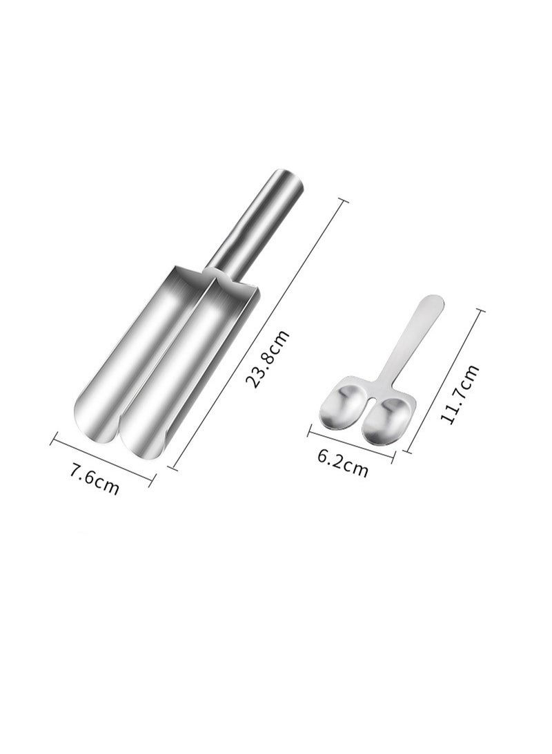 Stainless Steel Kitchen Two Meatball Maker With Spoon Making Mold Set Home Cooking Tools - Image 2