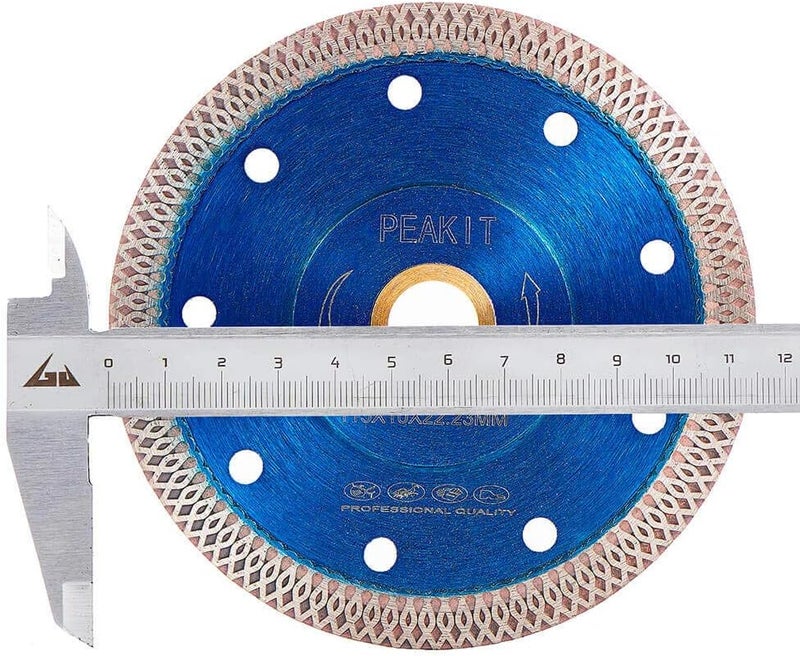 PEAKIT 4-1/2 inch Super Thin Diamond Tile Saw Blade for Porcelain Ceramic Fit Grinder 7/8"-5/8" Arbor (2 Pack, 4.5") - Image 5