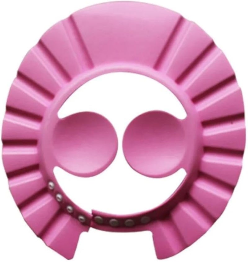 Bath Accessories for Infants and Toddlers: Soft Adjustable Shower Cap with Ear Protection for Washing Hair, Now I Have Al-Israa (Pink)