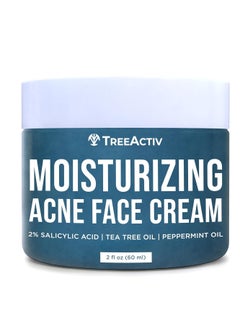 TreeActiv TreeActiv Acne Cream Original Formula, 2 fl oz, 2% Salicylic Acid Face Moisturizer for Oily Skin, Skin Care Acne Formula for Cystic Acne Treatment, Hydrating Face Moisturizer for Acne Prone Skin  - Image 1