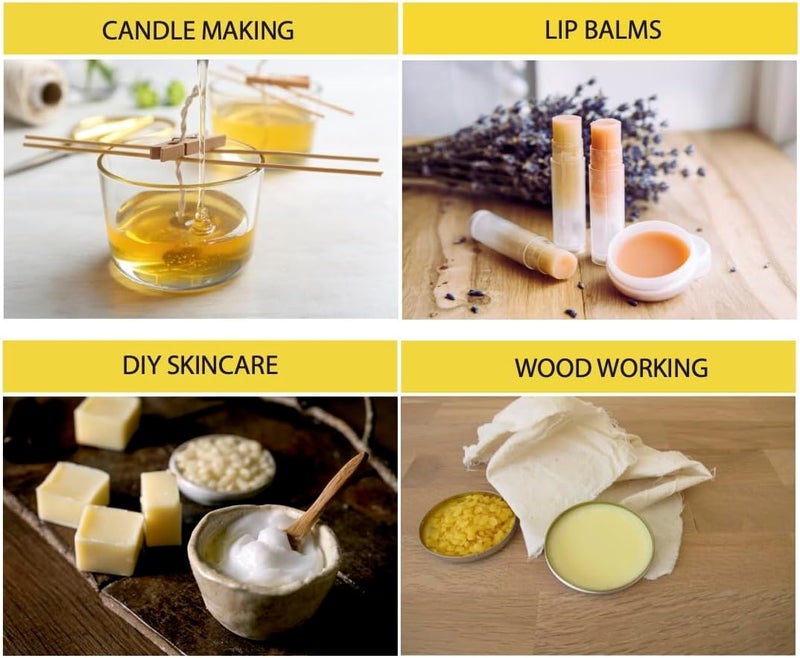 Beesworks Yellow Beeswax Pellets (1 lb) | 100% Pure, Cosmetic Grade, Triple-Filtered Beeswax for DIY Skin Care, Lip Balm, Lotion, and Candle Making (Pack of 2) - Image 3