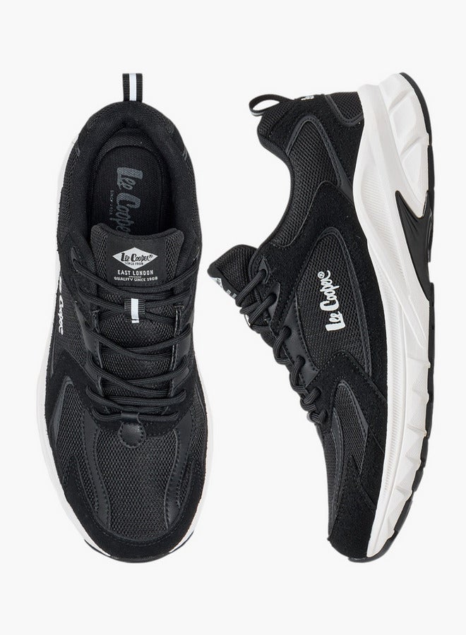 Lee Cooper Men's Panelled Lace-Up Sports Shoes with Pull Tab - Image 1
