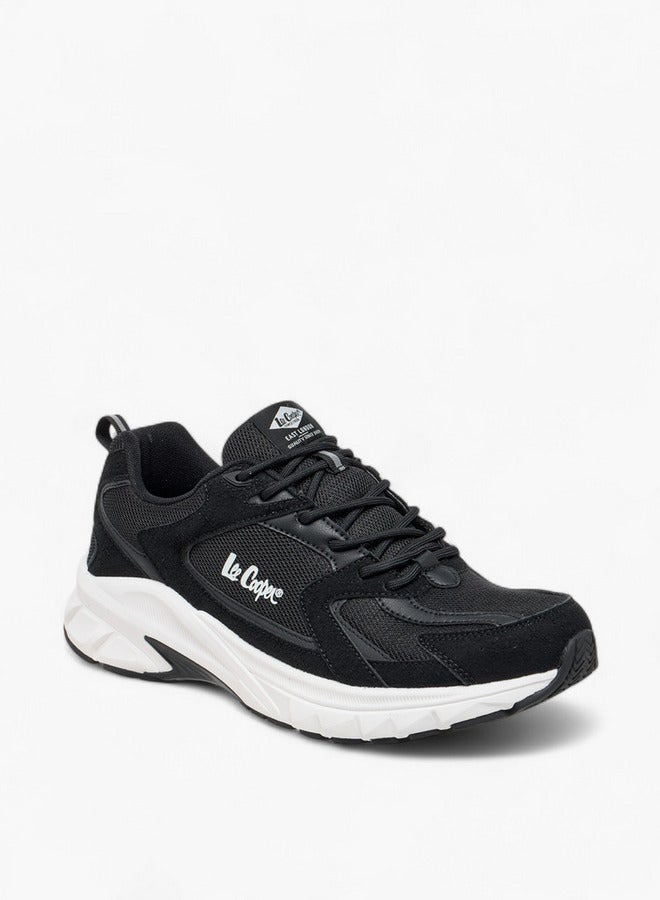 Lee Cooper Men's Panelled Lace-Up Sports Shoes with Pull Tab - Image 2
