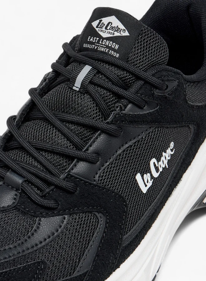 Lee Cooper Men's Panelled Lace-Up Sports Shoes with Pull Tab