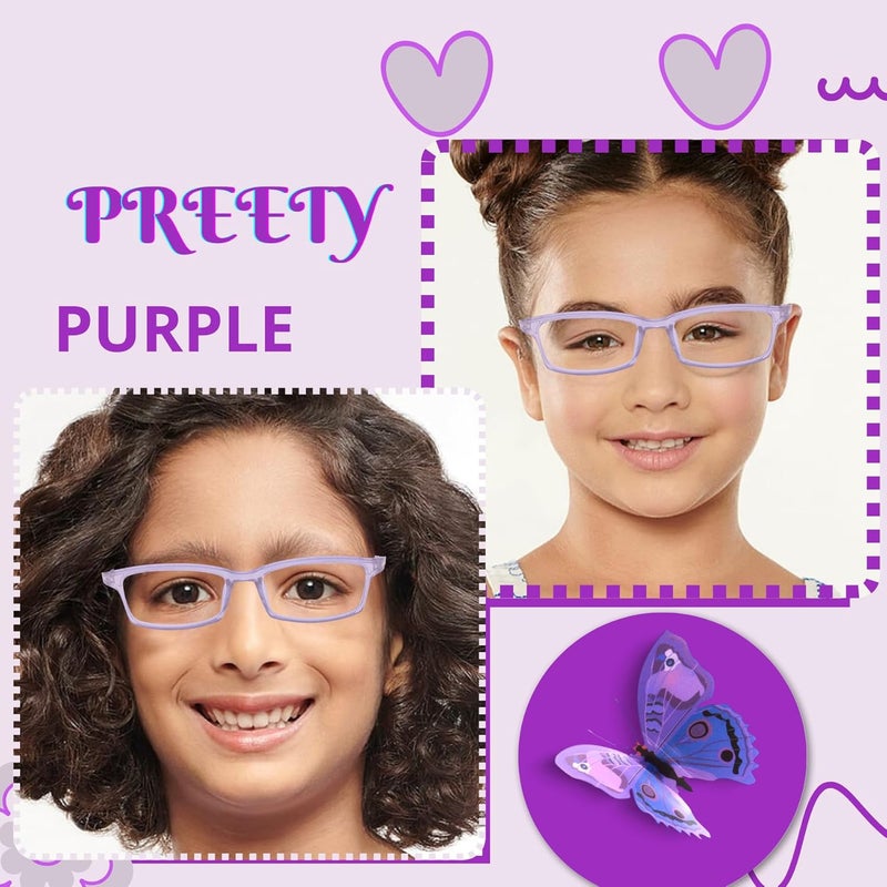 Vast® TRU BLU Kids Blue Ray Blocking & Antiglare Zero Power Round Computer Eyeglasses (Age:- 4-7 Yrs) - Image 2