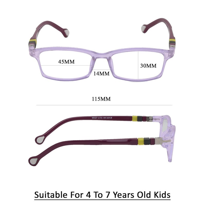 Vast® TRU BLU Kids Blue Ray Blocking & Antiglare Zero Power Round Computer Eyeglasses (Age:- 4-7 Yrs) - Image 5