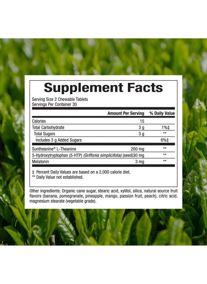 natural Factors - Stress Relax Chewable Tranquil Sleep By Natural Factors Sleep Supplement Tropical Fruit Flavor 60 Tablets - Image 1