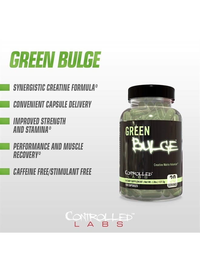 Controlled Labs Green Bulge Supplement, 30 Servings Advanced Creatine Matrix Volumizer, Improve Strength, Stamina, Performance, and Muscle Recovery, Caffeine and Stimulant Free for Both Men and Women - Image 2