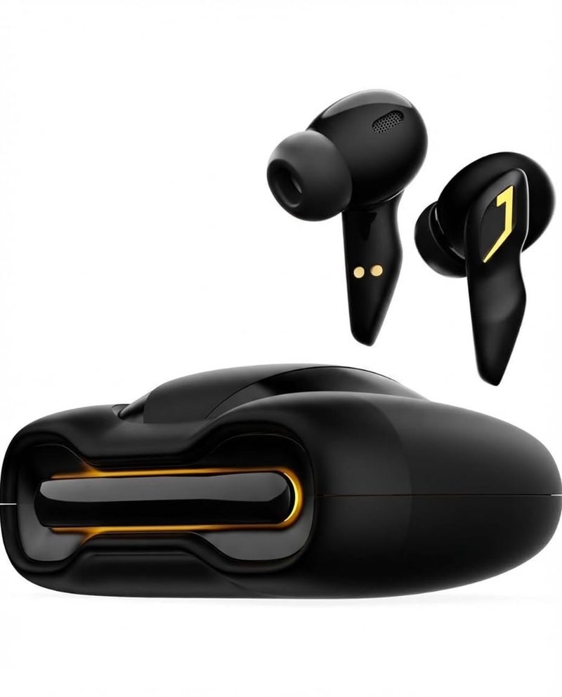 Life Like UFO Truly Wireless in Ear Earbuds with 48H Playtime, 45 ms Low Latency Gaming, 4 Mics ENC, Breathing LEDs, 13 mm Bass Driver Earbuds TWS - Image 1