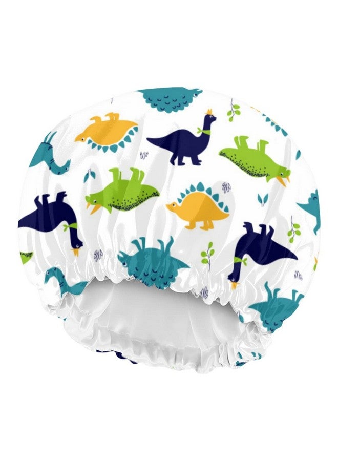 Babrukda Kids Hair Cover, Children Satin Bonnet, Boys Girls Satin Sleep Cap, Adjustable Elastic Band Beanie Hat for Night Sleeping Easy Clean Headwear for Toddler Baby Dinosaur - Image 3