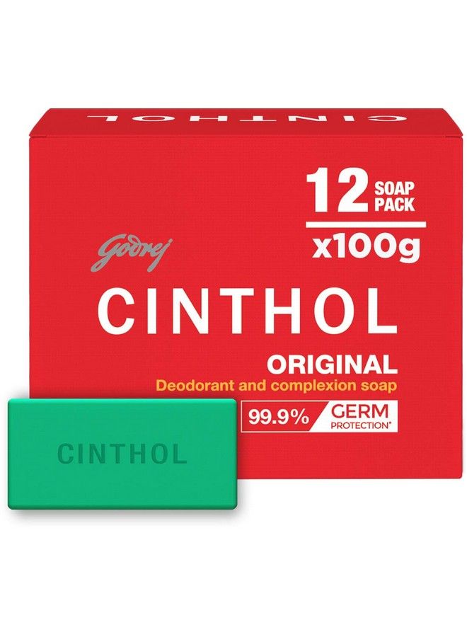 Cinthol Original Soap 100G (Pack Of 12) ; Germ Protection ; Soaps For Bath ; Grade 1 Soap ; For All Skin Types - Image 2