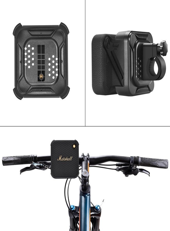 Hzycwgone Bike Handlebar Bracket for Marshall Willen Portable Bluetooth Speaker,Bicycle Mount Adapter Holder Compatible with Marshall Willen(Black)