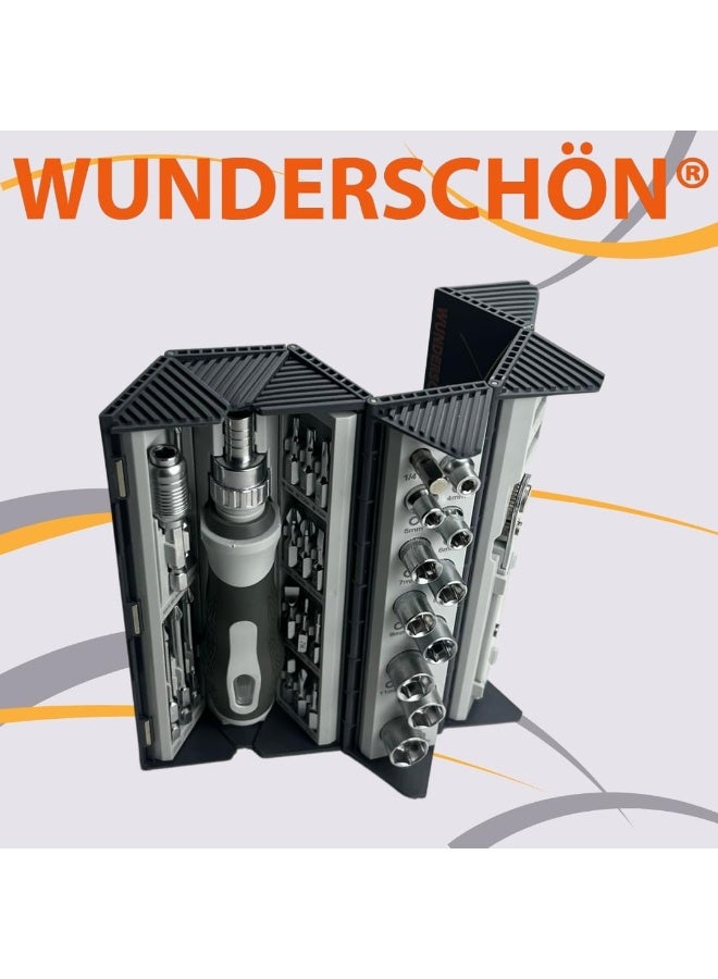 WUNDERSCHÖN Multifunctional Reattaching Screwdriver Ratchet Set Of 33 Pieces Hexagonal Design Case Maintenance Tool Suitable to Repair Automotive, Appliances, Household  - Image 3