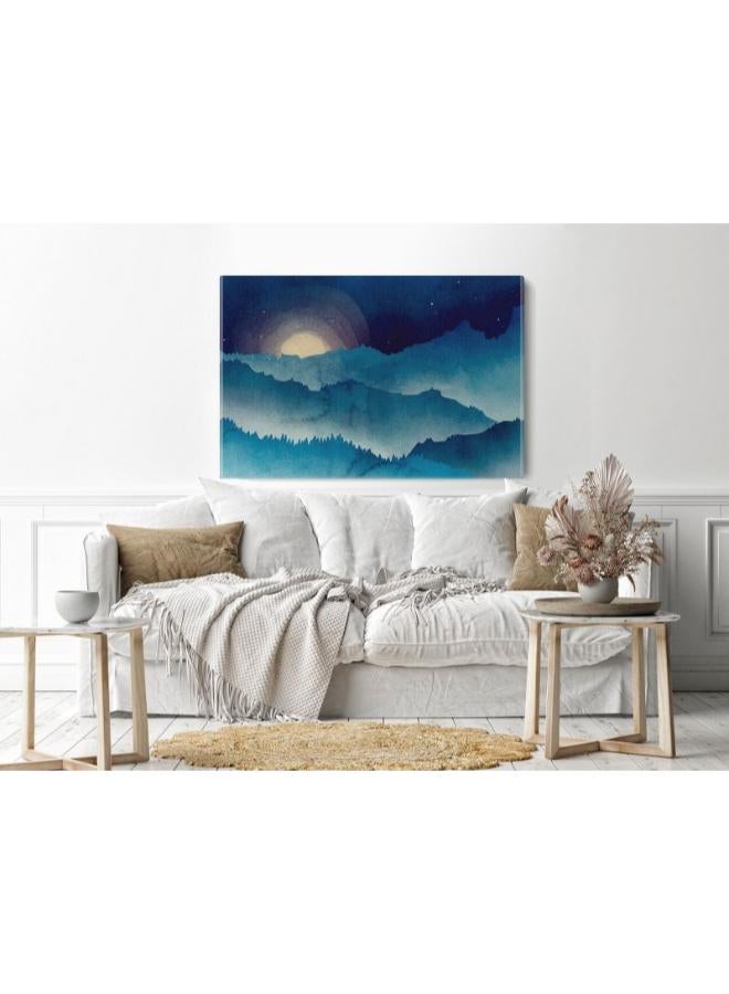 هوم جاليري لوحة فنية جدارية مطبوعة بألوان مائية على شكل انقلاب شتوي - Image 3