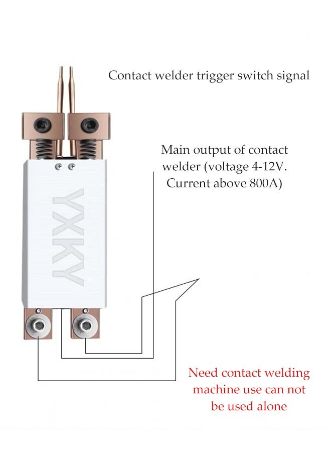 DUNISO Integrated Type Spot Welding Pen, Automatic Trigger Weld Machine Accessory for 18650 Battery, Weld Machine Accessory, Red DIY Battery Spot Welder Pen - Image 2