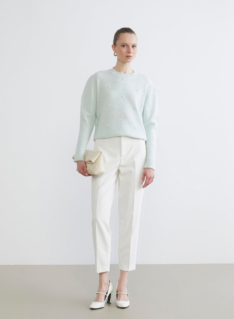 LC WAIKIKI Crew Neck Beaded Embellished Women's Knitwear Sweater - Image 2