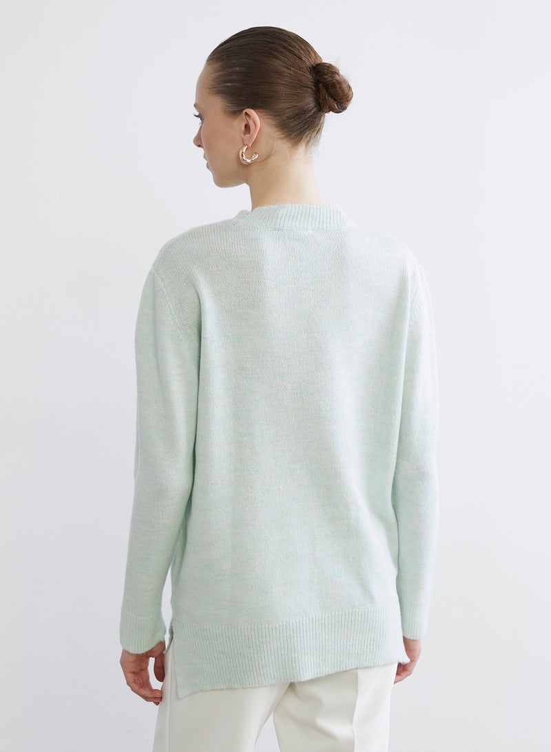 LC WAIKIKI Crew Neck Beaded Embellished Women's Knitwear Sweater - Image 4