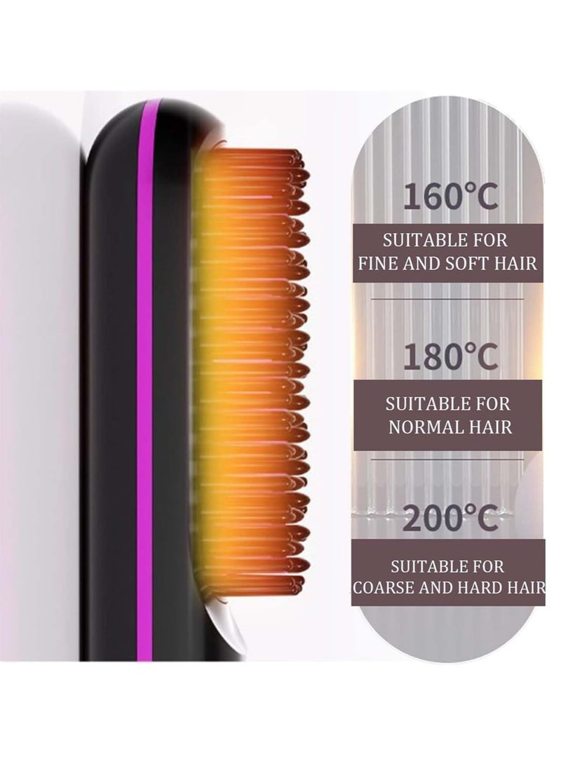 ARNOTEC Hair Styling Brush, Multifunctional Cordless Electric Hot Comb, Durable LCD Display Straightening Brush, Portable Hair Straightening Iron Brush with 3 Heating Settings, USB Charging, Hair Accessories  - Image 4