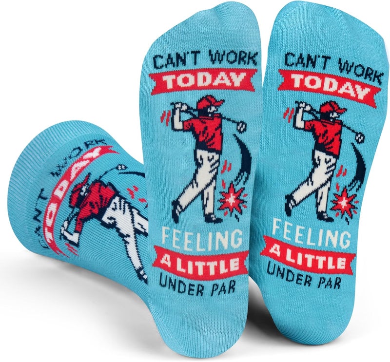 Lavley Funny Golf Socks - Fun gift for golfers - Unisex one size fits most - Great for birthdays or stocking stuffers - Image 1