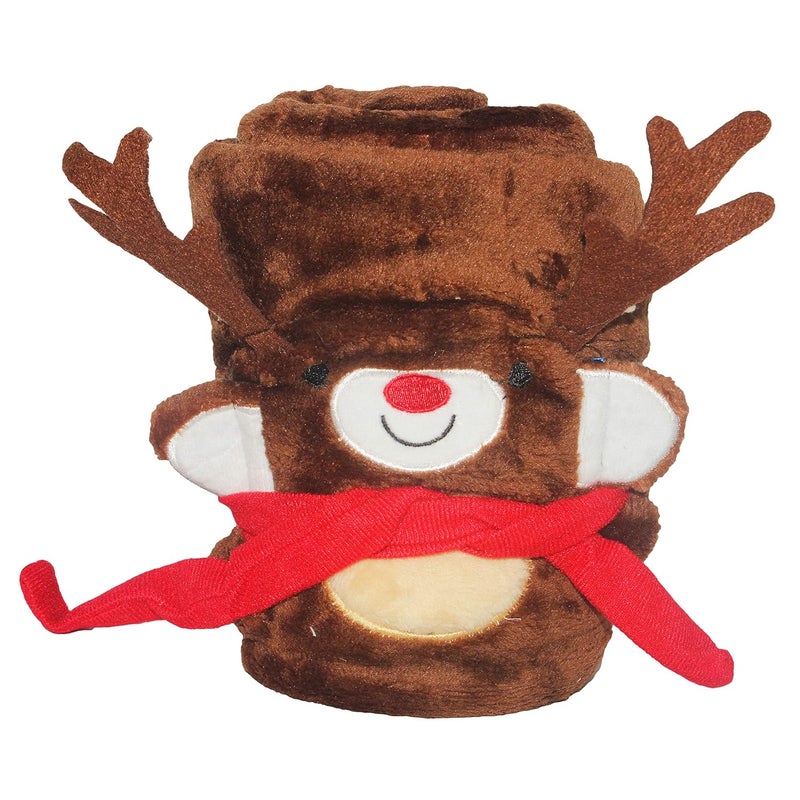Jades Christmas Theme Baby Blanket REINDEER - Image 1