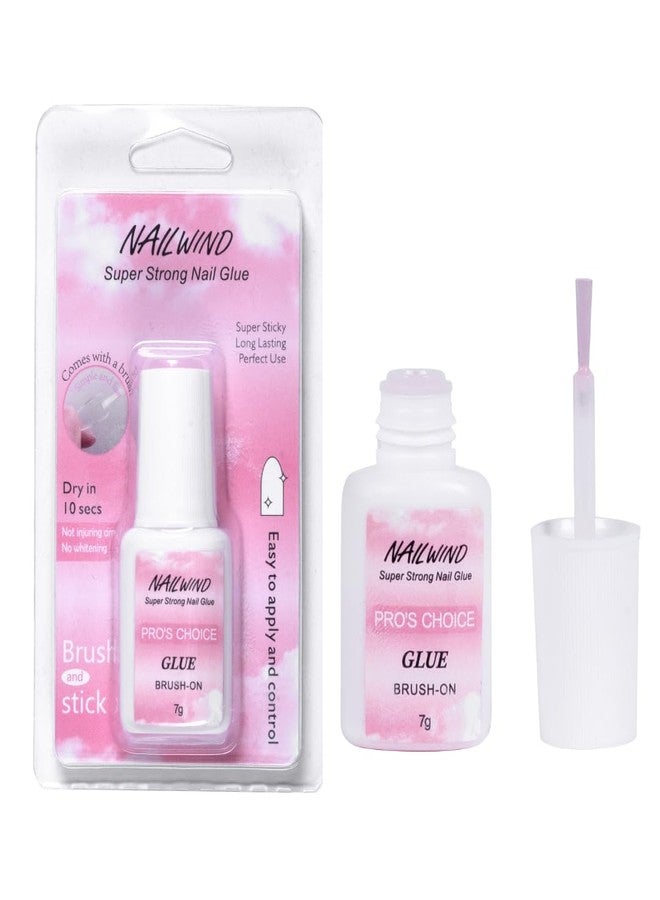 NAILWIND Super Strong Nail Glue for Press On Nails, Nail Tips & Acrylic Nails, 7g Nails Brush On Glue for Press On, Tips & Acrylics - Long Lasting, Maximum Strength, Mess-Free Application - Image 2