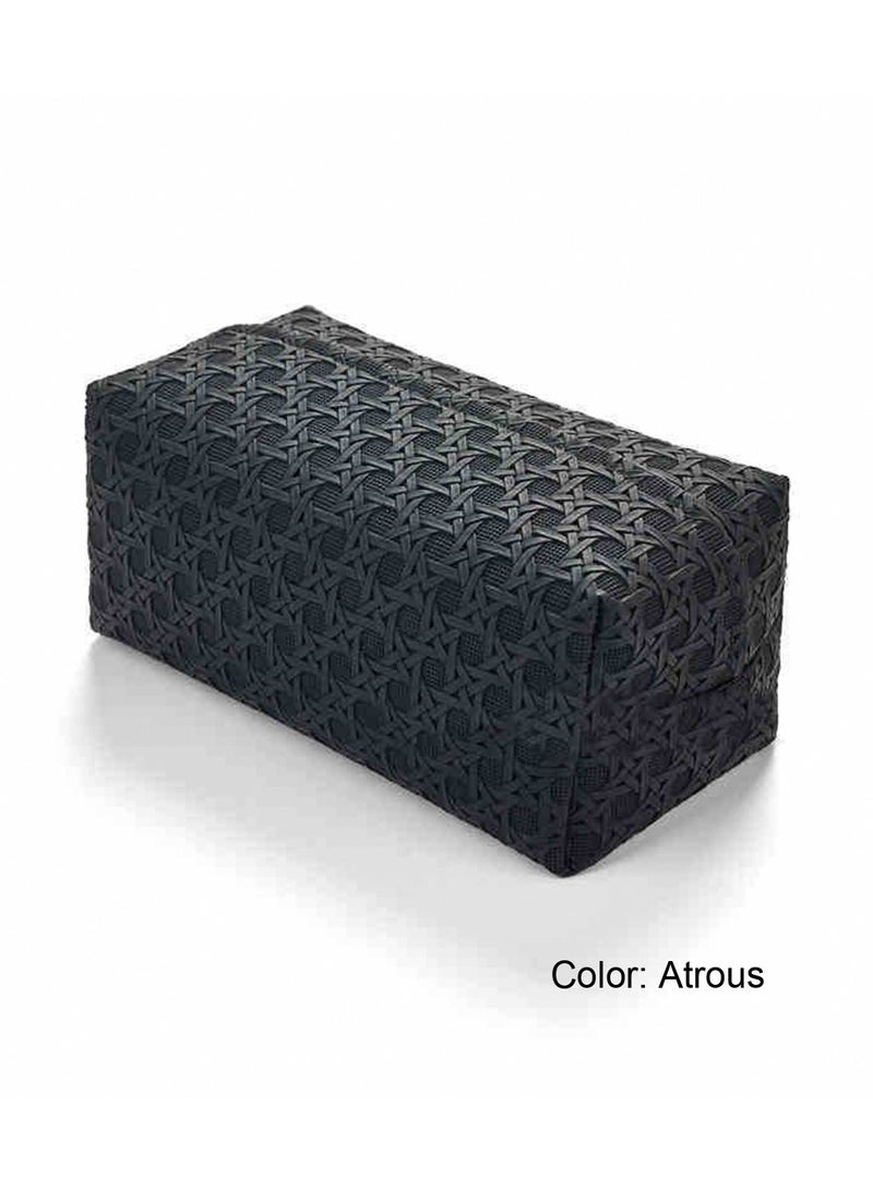 Tissue Box Cover, Waterproof PU Leather Tissue Boxes holder, Vine Woven Pattern Rectangular Tissue Boxes, Living Room Bathroom Vanity Tissue Case, Office Desk Car Tissue Holder, Home Decorations (Five Colors) - Image 1