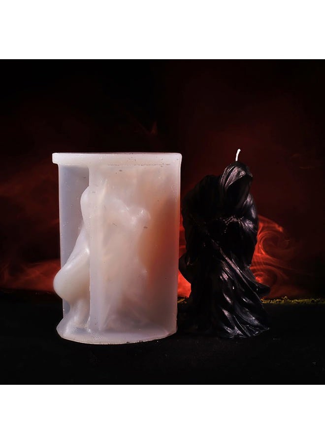 ESEDAGE 4 Inch Shadow Man Candle Mold Skull Head Candle Mold Skull Candle Making Molds Sword Man Soap Making Molds Silicone Mold for Candles Resin Mold Chocolate Silicone Mold Chocolate Mold - Image 3
