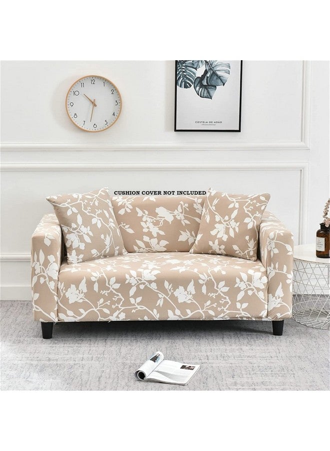 هاوس أوف كويرك غطاء أريكة مزدوج عالمي من House of Quirk، غطاء مرن كبير للأريكة، 140 جرام لكل متر مربع (كريمي/أبيض، 145-185 سم) - Image 1