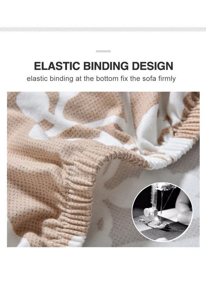 هاوس أوف كويرك غطاء أريكة مزدوج عالمي من House of Quirk، غطاء مرن كبير للأريكة، 140 جرام لكل متر مربع (كريمي/أبيض، 145-185 سم) - Image 5